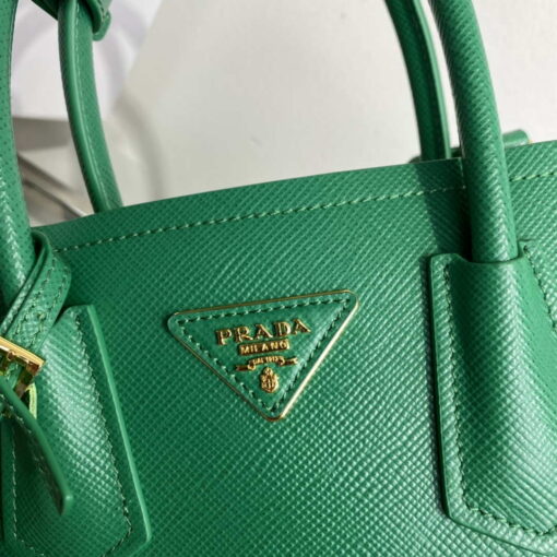 Replica Prada 1BG443 Prada Double Saffiano leather mini bag Green 3