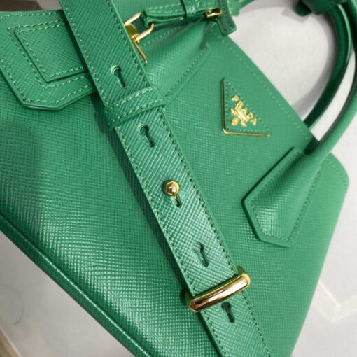 Replica Prada 1BG443 Prada Double Saffiano leather mini bag Green 5