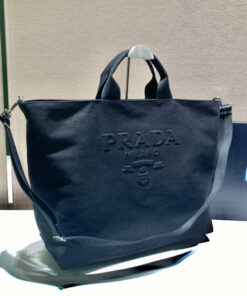 Replica Prada 1BG395 Drill tote Shoulder bag Black