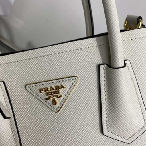 Replica Prada 1BG443 Prada Double Saffiano leather mini bag White 3