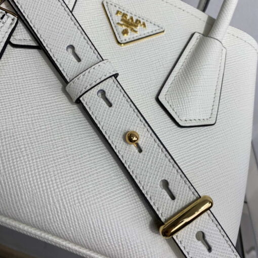 Replica Prada 1BG443 Prada Double Saffiano leather mini bag White 5