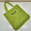 Replica Prada 1BH204 Prada Re-Edition 2005 Raffia Bag in Black 9