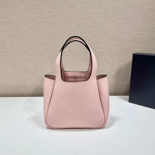 Replica Prada 1BG335 Tote Leather Bucket Handbag Pink 4