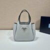 Replica Prada 1BG335 Tote Leather Bucket Handbag White 12