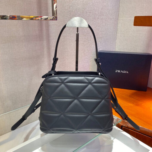 Replica Prada 1BA311 Spectrum Small Leather Top Handle Bag Black 3