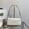 Replica Prada Leather Prada Triangle shoulder bag 1BH190 White 10