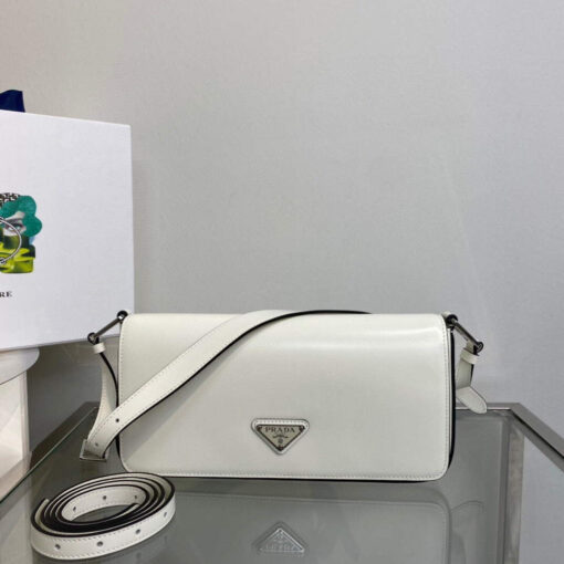 Replica Prada Brushed leather Prada Femme 1BD323 White 6