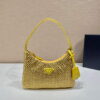 Replica Prada 1NE515 Satin mini-bag with artificial crystals apricot 9