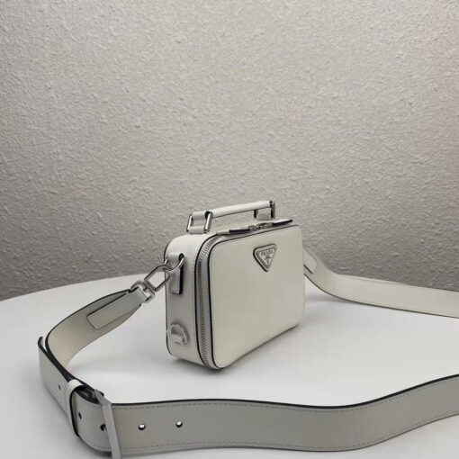 Replica Prada 2VH070 Brique leather bag White 2