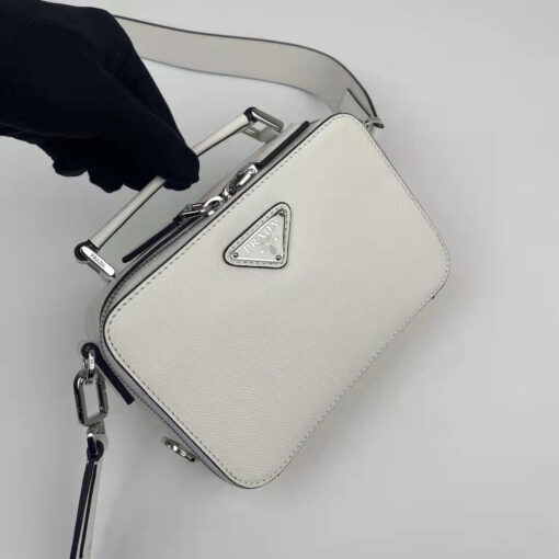 Replica Prada 2VH070 Brique leather bag White 4