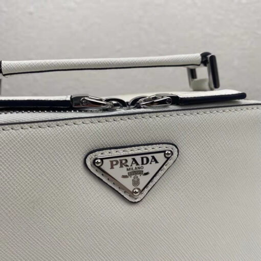 Replica Prada 2VH070 Brique leather bag White 5