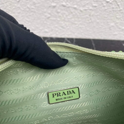 Replica Prada 1NE515 Satin mini-bag with artificial crystals Green 8