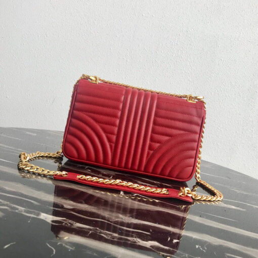 Replica Prada 1BD108 Medium Leather Prada Diagramme Bag Red 3