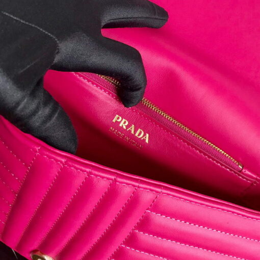 Replica Prada 1BD108 Medium Leather Prada Diagramme Bag Plum 7