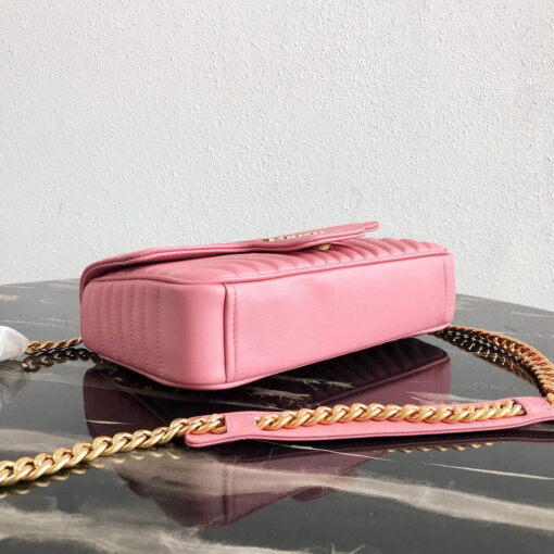 Replica Prada 1BD108 Medium Leather Prada Diagramme Bag Pink 3