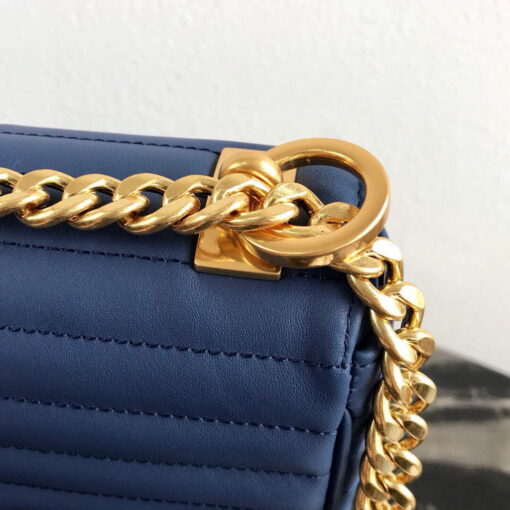 Replica Prada 1BD108 Medium Leather Prada Diagramme Bag Blue 6