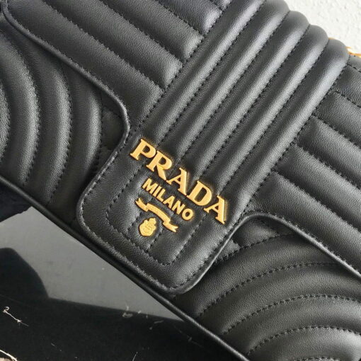 Replica Prada 1BD108 Medium Leather Prada Diagramme Bag Black