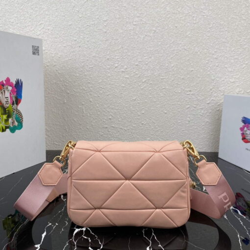 Replica Prada 1BD292 Prada System nappa leather patchwork Bag Light Pink 2