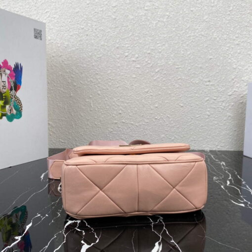 Replica Prada 1BD292 Prada System nappa leather patchwork Bag Light Pink 4