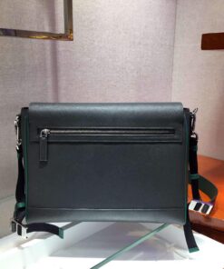 Replica Prada 2VD018 Shoulder Bag Men Black and Green 2