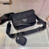 Replica Prada 1BD292 Prada System nappa leather patchwork Bag Apricot 10