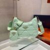 Replica Prada 1BC499 Prada Cleo Brushed Leather Shoulder Bag in Green 9