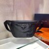 Replica Prada 2VH125 Prada Leather Shoulder Bag Black 12