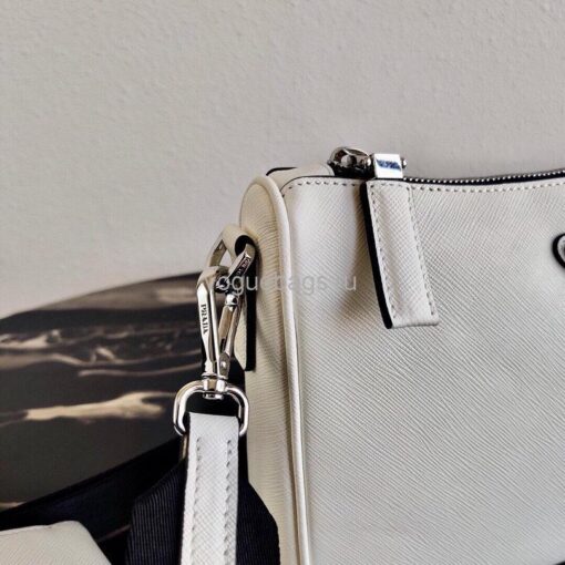 Replica Prada 2VH113 Saffiano leather shoulder Bag in White 6