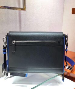 Replica Prada 2VD018 Shoulder Bag Men Black and Blue 2