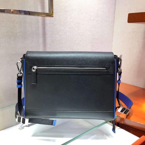 Replica Prada 2VD018 Shoulder Bag Men Black and Blue 2