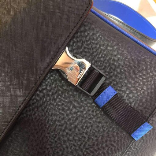 Replica Prada 2VD018 Shoulder Bag Men Black and Blue 3