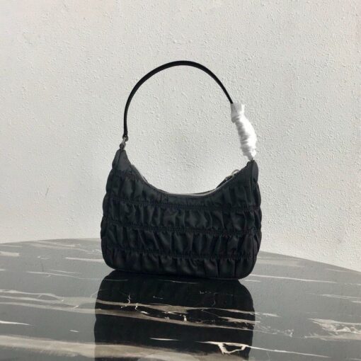 Replica Prada 1NE204 Prada Nylon and Saffiano Leather Mini Bag in Black 2