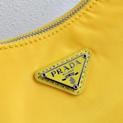 Replica Prada 1BH204 Prada Re-Edition 2005 Nylon Bag Yellow 4