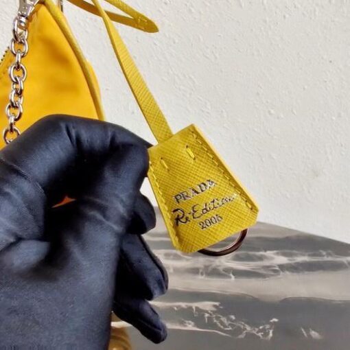 Replica Prada 1BH204 Prada Re-Edition 2005 Nylon Bag Yellow 5