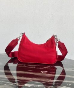 Replica Prada 1BH204 Prada Re-Edition 2005 Nylon Bag Red 2