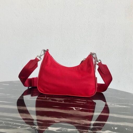 Replica Prada 1BH204 Prada Re-Edition 2005 Nylon Bag Red 2