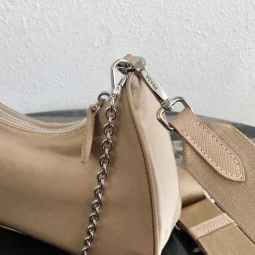 Replica Prada 1BH204 Prada Re-Edition 2005 Nylon Bag Apricot 7