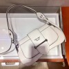 Replica Prada 1BC499 Prada Cleo Brushed Leather Shoulder Bag In Sliver 9