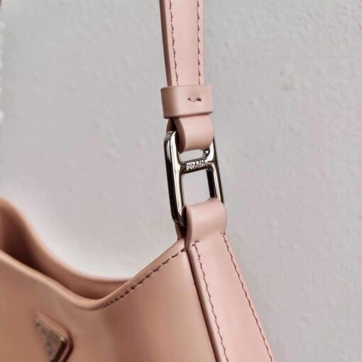 Replica Prada 1BC499 Prada Cleo Brushed Leather Shoulder Bag in Pink 5