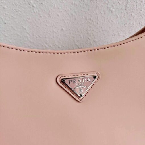 Replica Prada 1BC499 Prada Cleo Brushed Leather Shoulder Bag in Pink 6