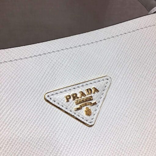 Replica Prada 1BA282 Medium Saffiano Leather Prada Matinee Bag White 4