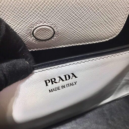 Replica Prada 1BA282 Medium Saffiano Leather Prada Matinee Bag White 8