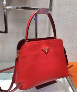 Replica Prada 1BA282 Medium Saffiano Leather Prada Matinee Bag Red 2