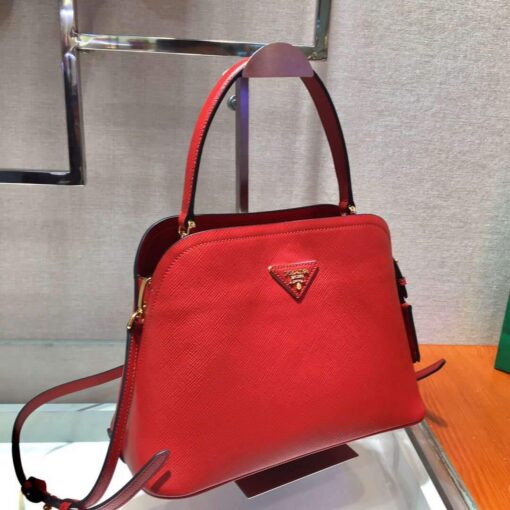 Replica Prada 1BA282 Medium Saffiano Leather Prada Matinee Bag Red 2