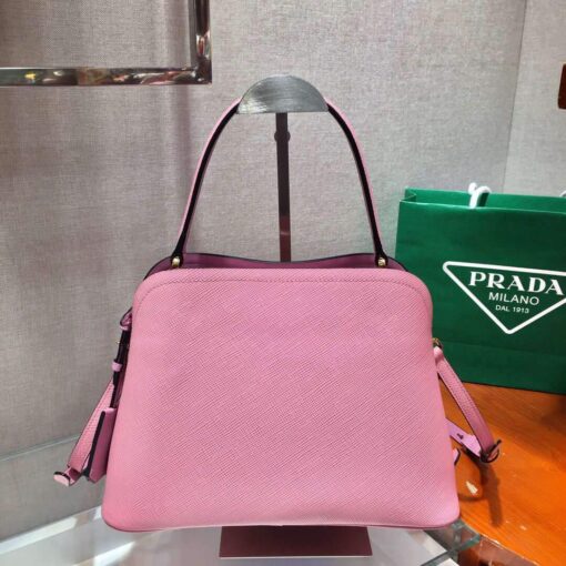 Replica Prada 1BA282 Medium Saffiano Leather Prada Matinee Bag Pink 3