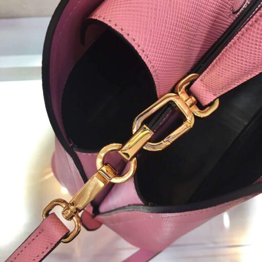 Replica Prada 1BA282 Medium Saffiano Leather Prada Matinee Bag Pink 6