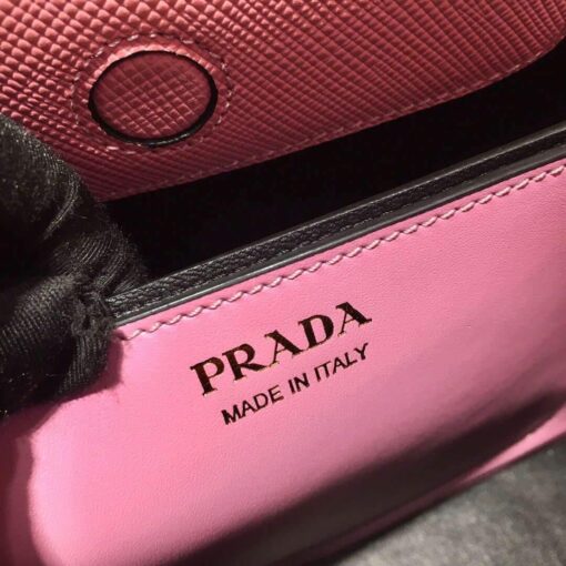 Replica Prada 1BA282 Medium Saffiano Leather Prada Matinee Bag Pink 8