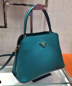 Replica Prada 1BA282 Medium Saffiano Leather Prada Matinee Bag Blue 2