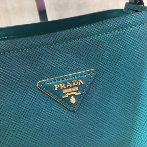 Replica Prada 1BA282 Medium Saffiano Leather Prada Matinee Bag Blue 4