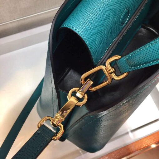 Replica Prada 1BA282 Medium Saffiano Leather Prada Matinee Bag Blue 6